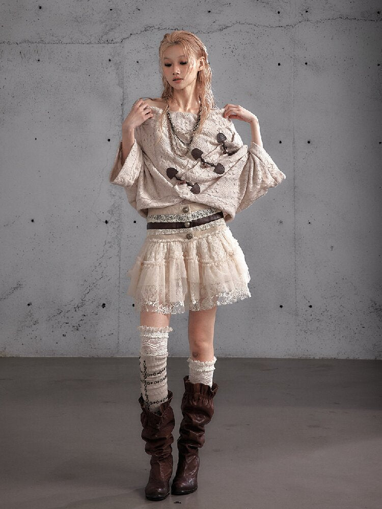 Vintage Layered Mesh Puffy Skirt【s0000019151】