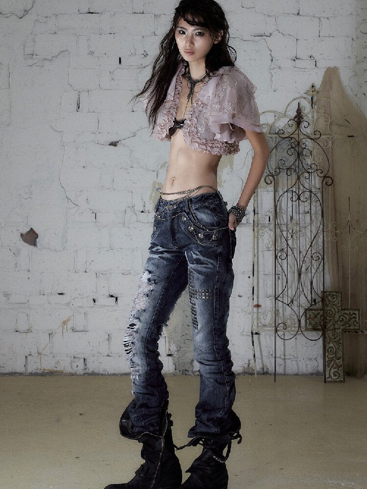 Hot Drill Heavy Wash Denim Pants【s0000016977】
