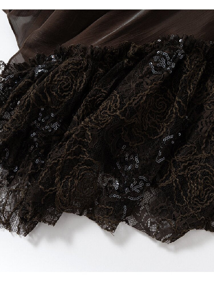 Dreamy Heiress Lace Chiffon Dress【s0000017984】