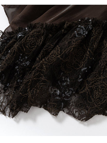 Dreamy Heiress Lace Chiffon Dress【s0000017984】