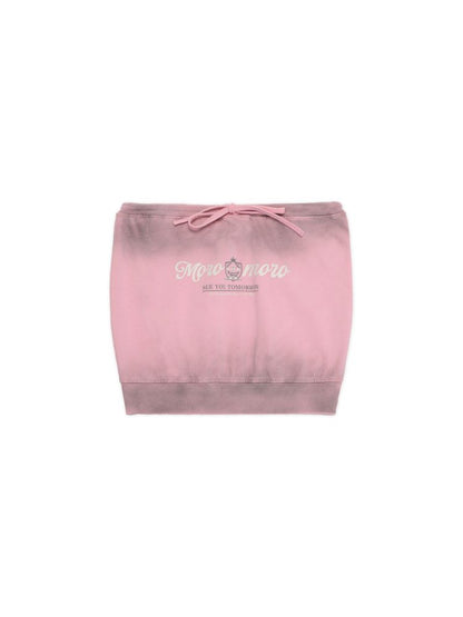 Drawstring Badge Printing Tie Bandage Tank Top【s0000008654】