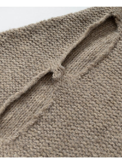 Twisted Knit Wool Cape Jacket【s0000019160】