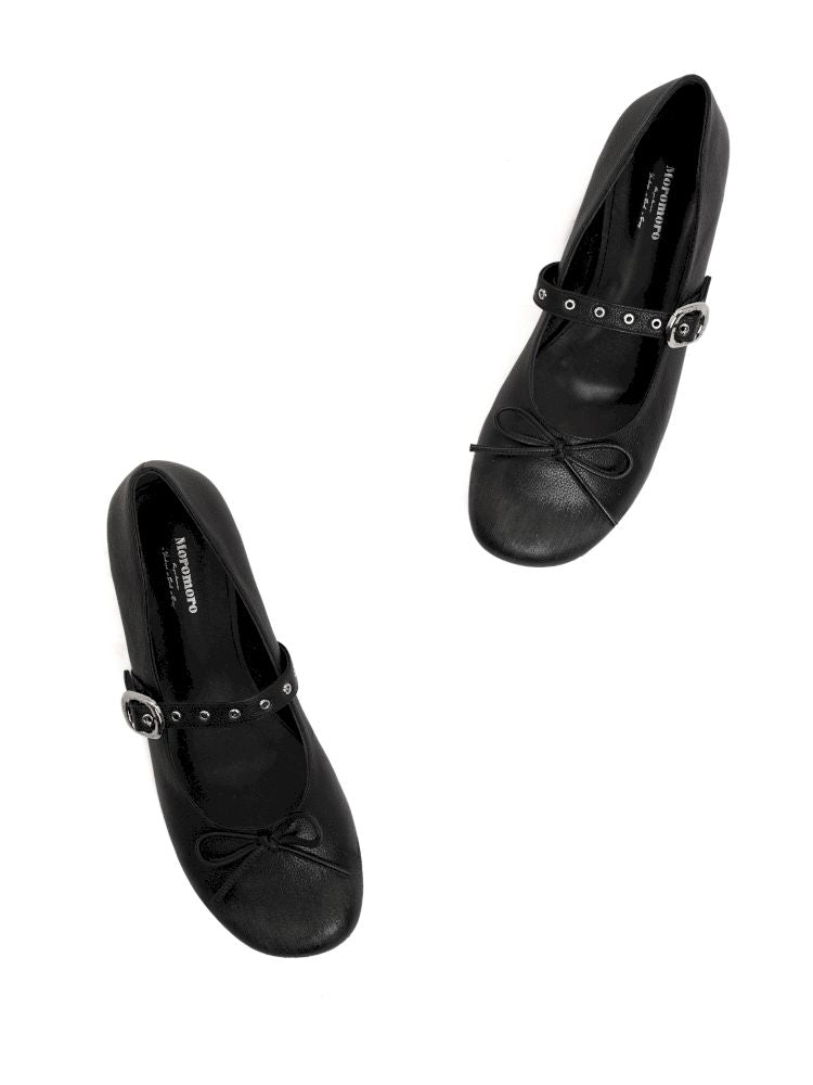 Carved Single Buckle Ballet Shoes【s0000013438】