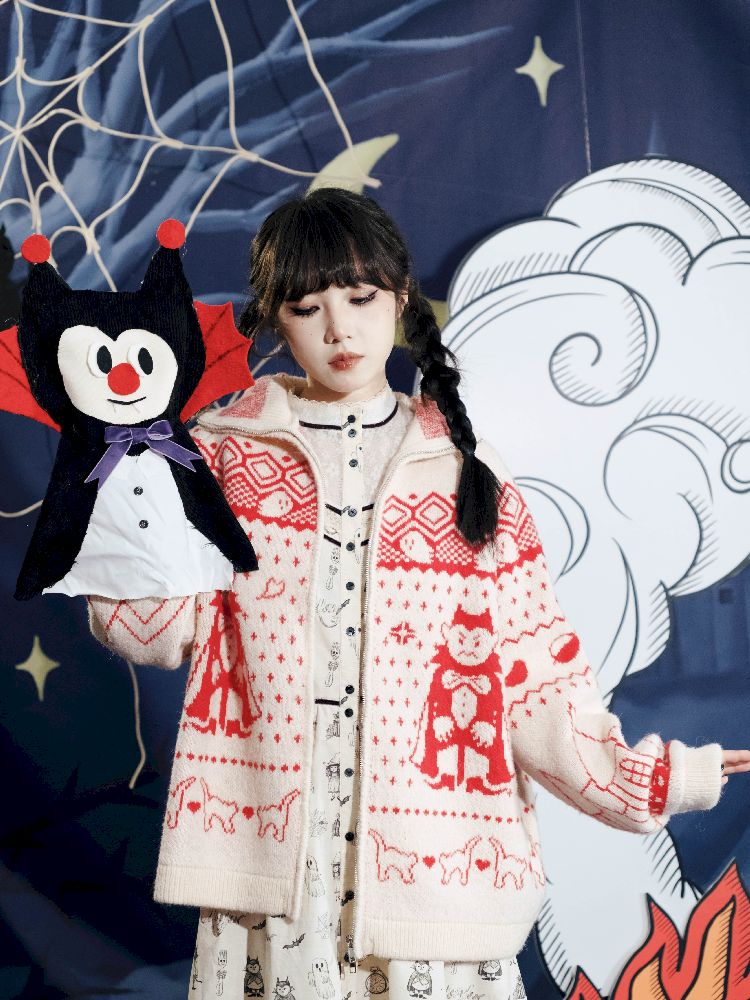 Cat Ears Devil's Tail Cardigan【s0000011559】