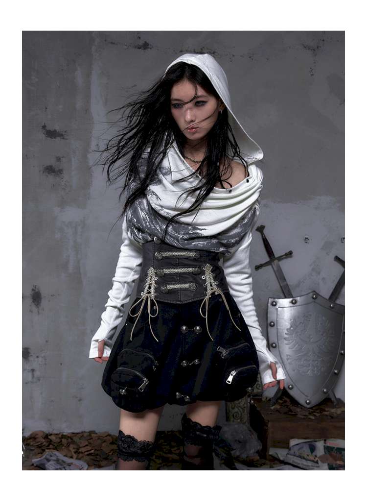 Double-breasted belted waist belt【s0000014464】