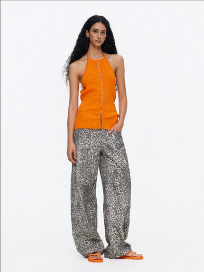 Lyocell Lace Up Halterneck Knit【s0000015929】