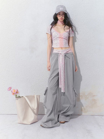Sporty Loose Pockets Wide Leg Pants【s0000012157】