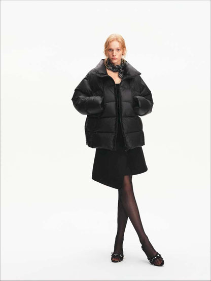 Winter Stand Collar Black Warm 90 Down Jacket【s0000014871】