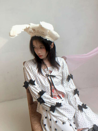 Rabbit-Eared Bendable Lace Beret【s0000014524】