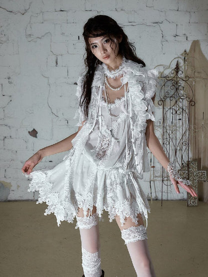 Romantic Velvet Drawstring Slip Dress【s0000016982】