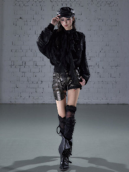 Lace Detachable Leather Shorts【s0000016210】