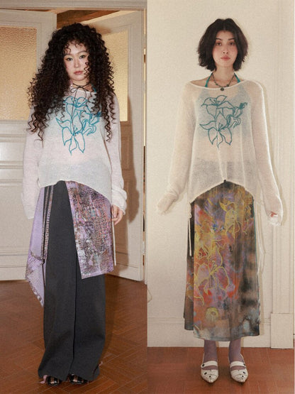 Twilight Printed Bell Bottoms【s0000015456】