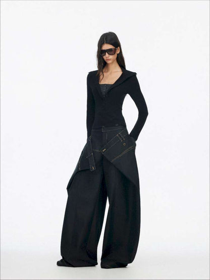 Comfortable Slim Henry Neck Knitted Top【s0000014878】