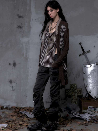 Flared Suede Casual Pants【s0000014460】