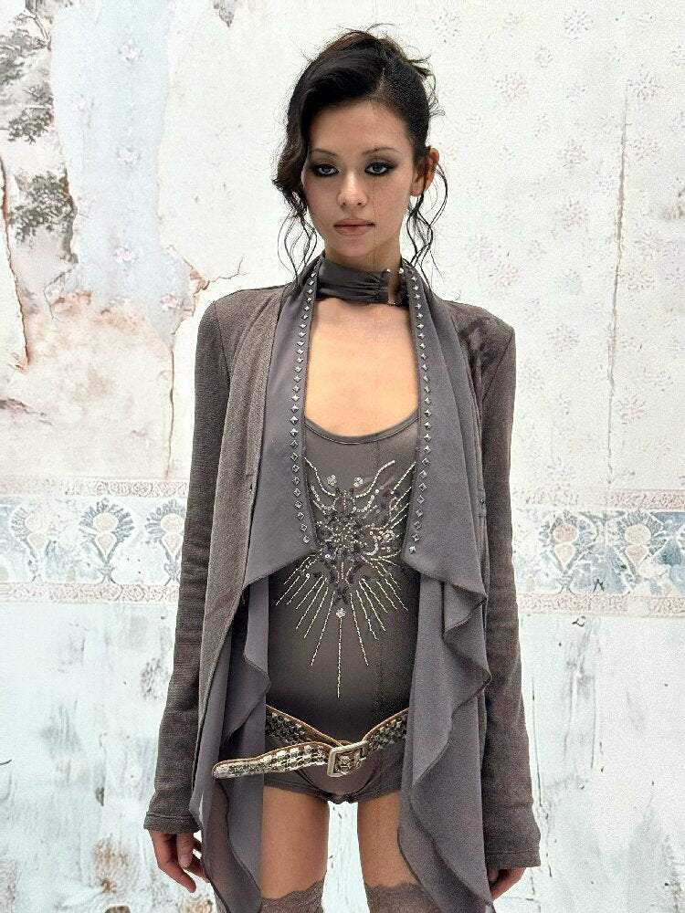 Sequin Embroidery Stretch Bodysuit【s0000016066】