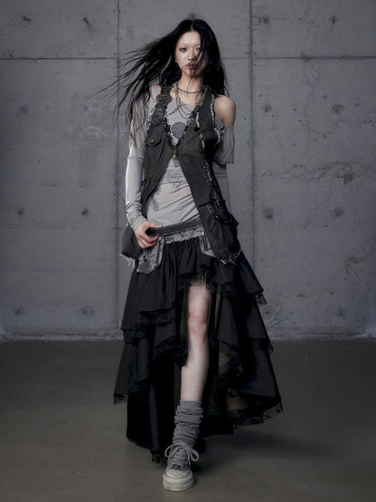 Fake Two Piece Heavy Layered Cake Skirt【s0000013476】