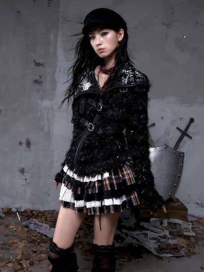 Heavy-Duty Plaid Tiered Skirt【s0000014477】