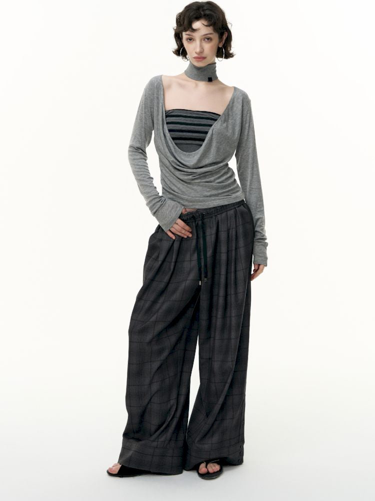 Striped bustier short skirt suit【s0000013740】