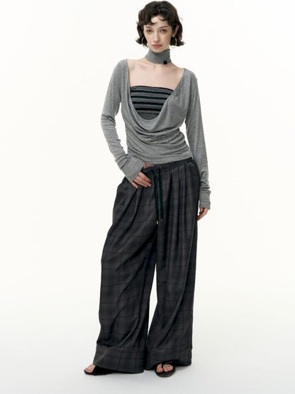 Striped bustier short skirt suit【s0000013740】