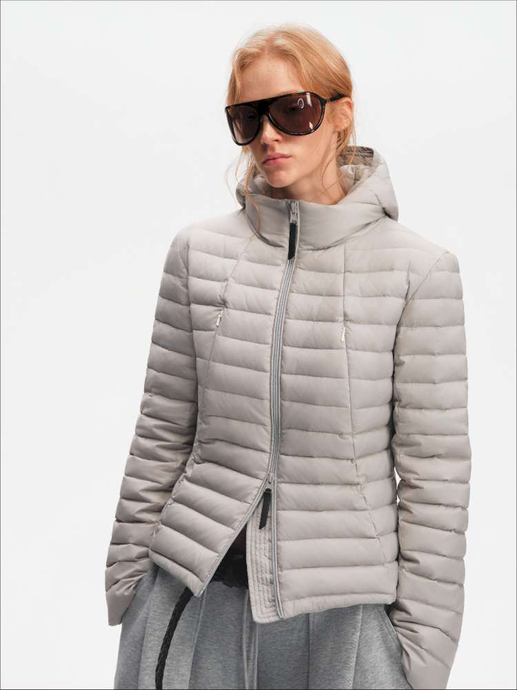 Pork Rib Hooded 90 Down Slim Jacket【s0000014879】