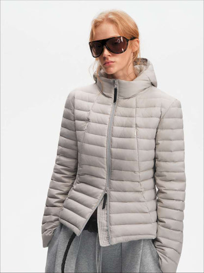 Pork Rib Hooded 90 Down Slim Jacket【s0000014879】