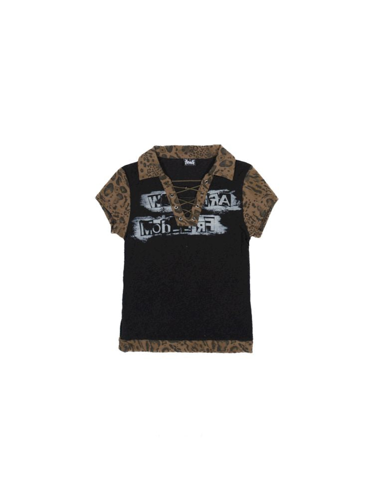 POLO NECK COLLISION COLOR SLEEVE TOP [S0000008468]