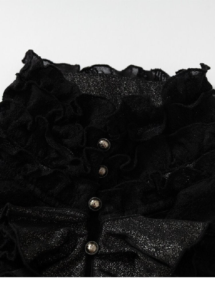 Ruffle Lace Long Sleeve Top【s0000019154】