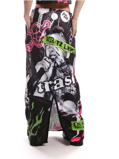 DeadEndKids Retro Print Long Skirt【s0000019126】