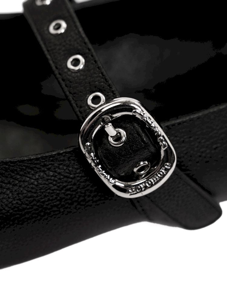 Carved Single Buckle Ballet Shoes【s0000013438】