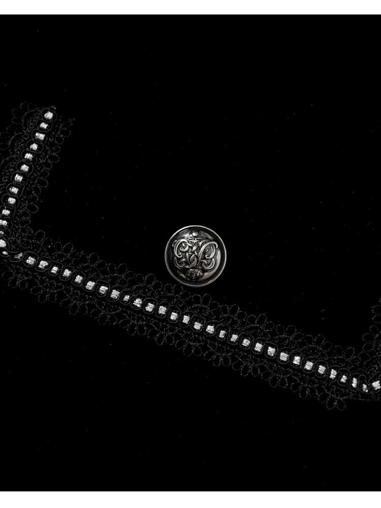 Waist-Defining Flocked Suit Jacket【s0000014458】