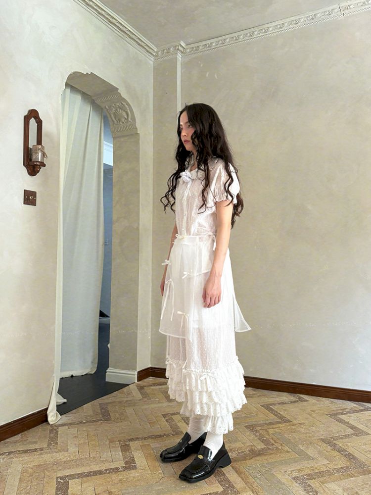 Cute bubble multi-layered lace bows pants【s0000012765】