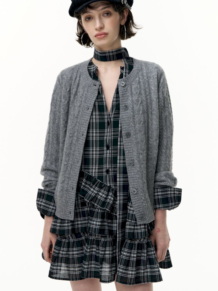 Plaid Ruffle Dress【s0000013739】