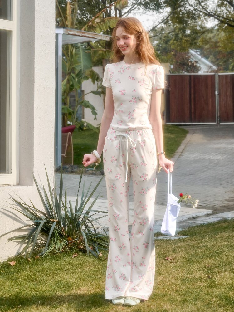 Blue Velvet Cotton Flower Dress【s0000015623】