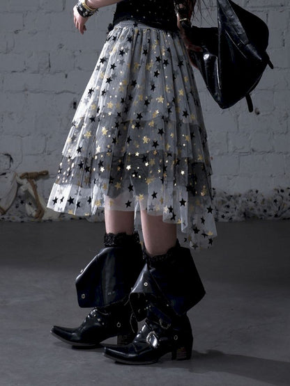 Puffy Tulle Two-Way Strapless Half-Skirt【s0000012792】