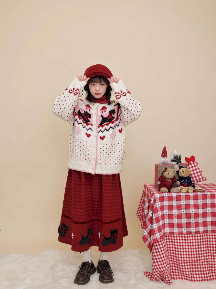 Bow Snowflake Island Wool Sweater【s0000015098】