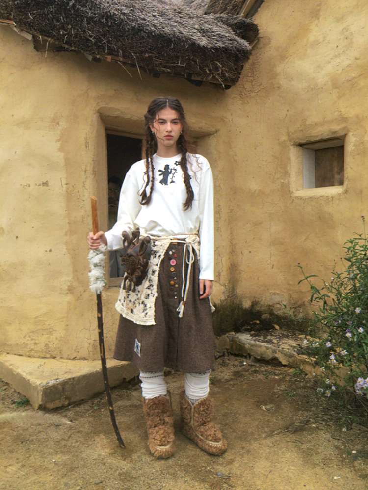 Forest Elf Print Long Sleeve T-Shirt【s0000014898】