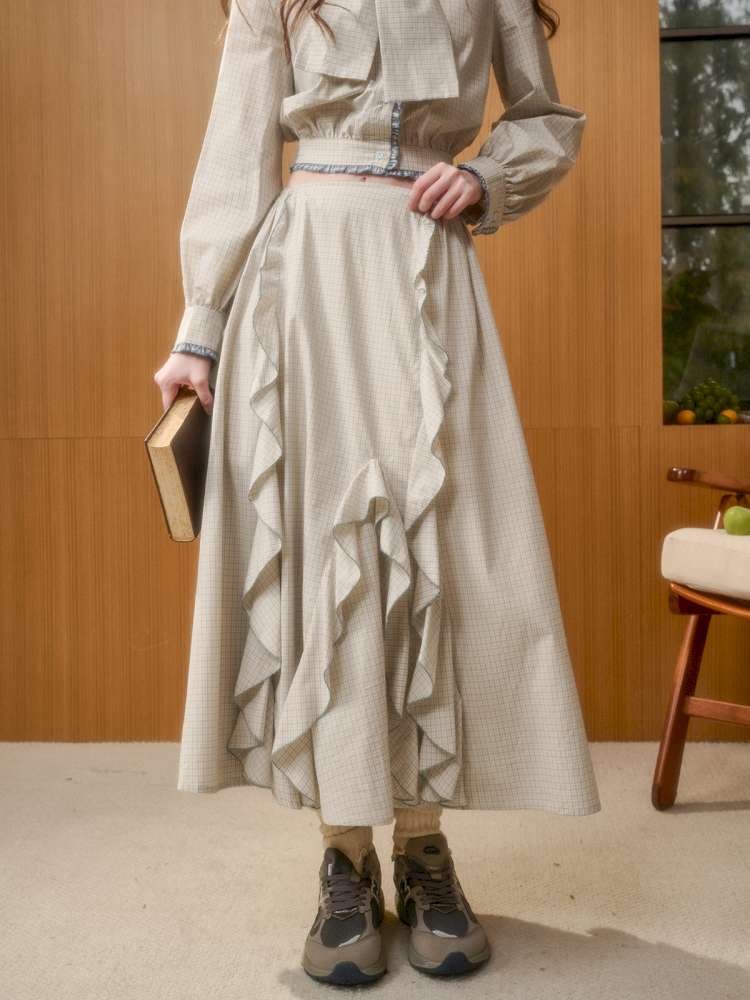 Organic Cotton Patchwork Floating Shirt Skirt【s0000014883】