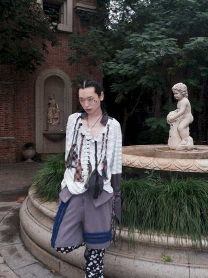 Multi-Tie Striped Long Sleeves【s0000015142】