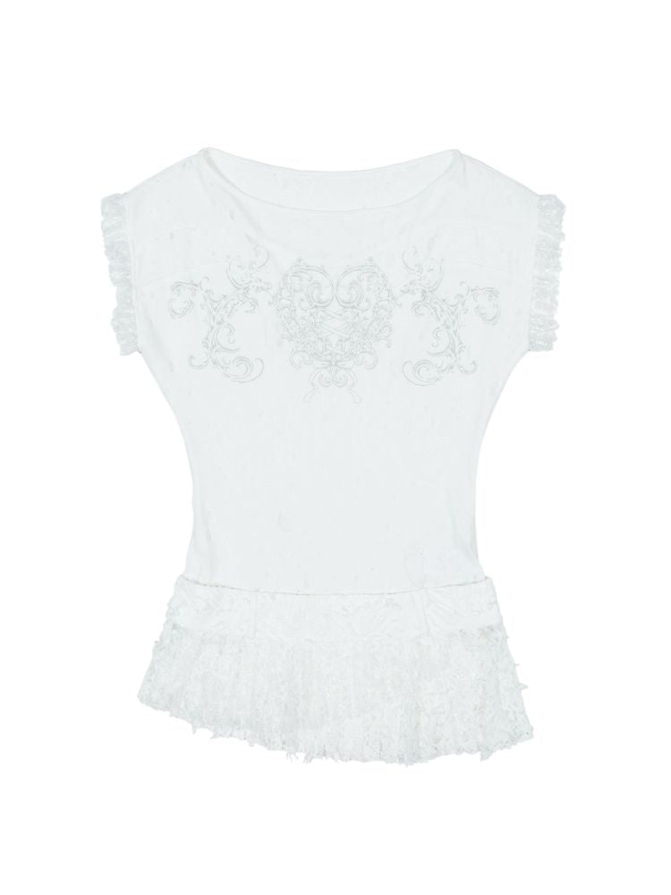 Totem Printed Ultra Short Dress Top【s0000012312】