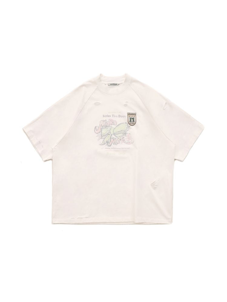 Rubbed Old Bow Badge Shield Short Sleeve Long Short Sleeve【s0000008641】