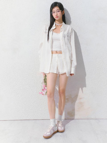 Slim inner suspenders two-piece suit【s0000012141】