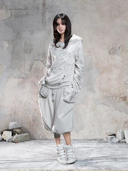 Cropped Wide-Leg Pocket Skirt【s0000014137】