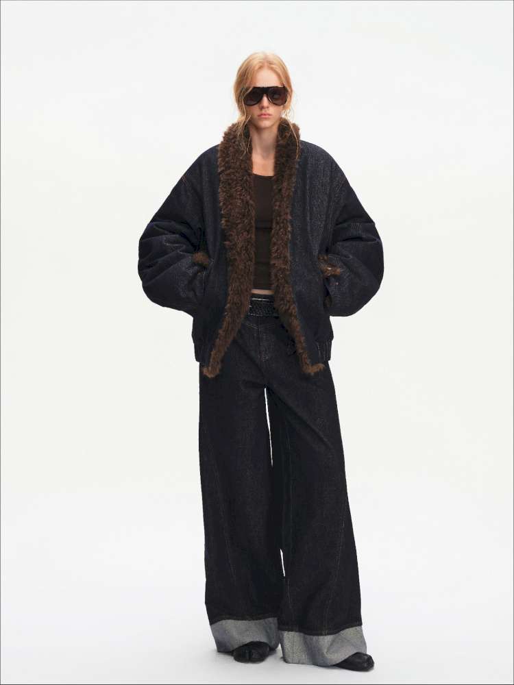 French Lamb Wool Cropped Jacket【s0000015056】