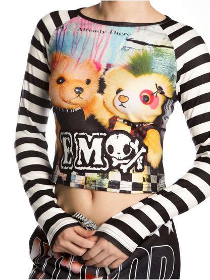 Sweet Cool Y2K Subculture Print Short Top【s0000014907】