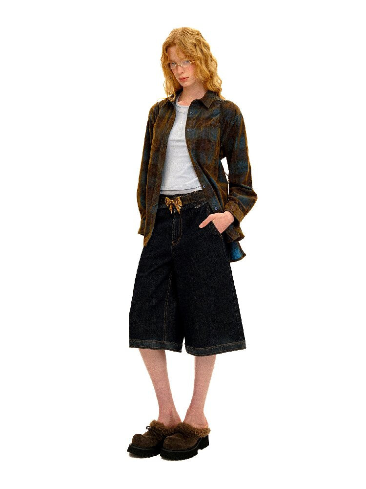 Waist Raw Lace Loose Jeans【s0000016071】