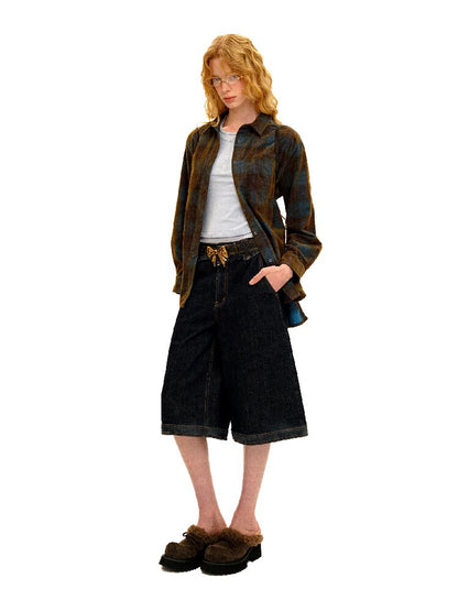 Waist Raw Lace Loose Jeans【s0000016071】