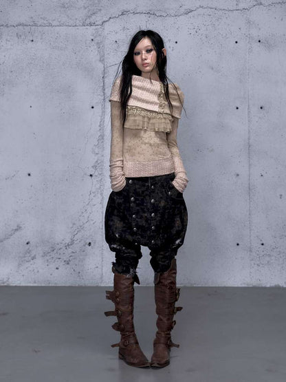 Vintage Punk Scarf Wool Knit Layer【s0000014923】