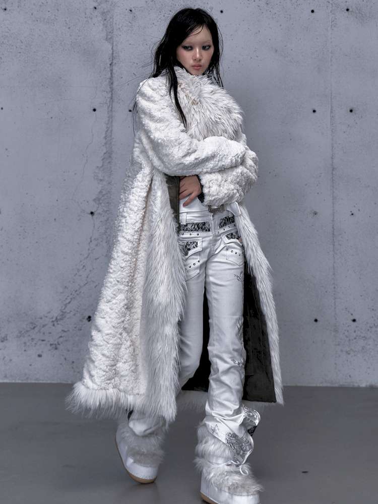 Modern Knight Fur Long Trench Coat【s0000014924】