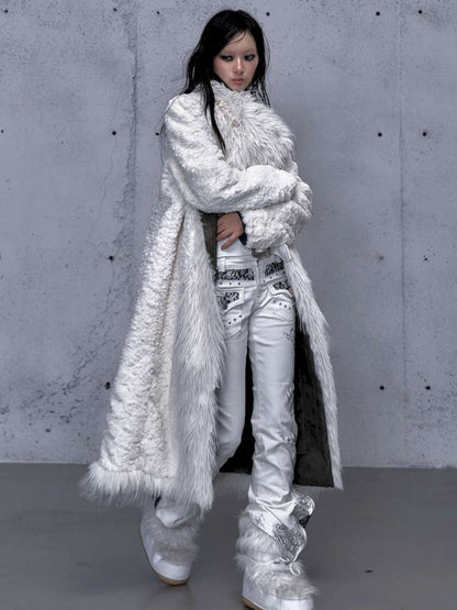 Modern Knight Fur Long Trench Coat【s0000014924】