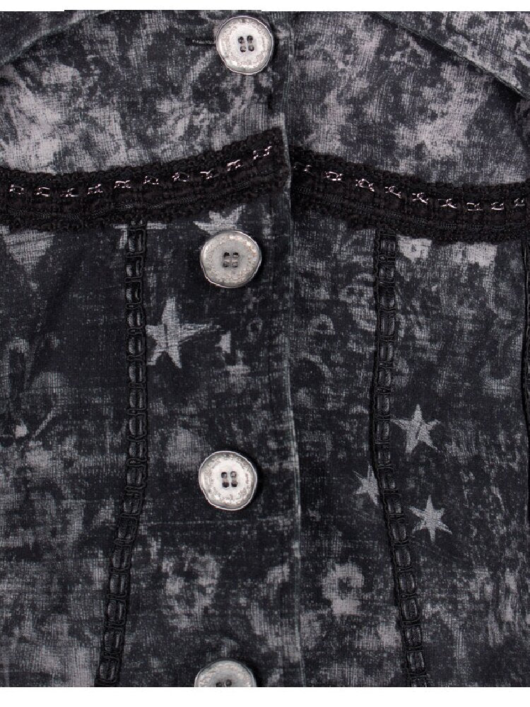 Vintage Mystic Print Lapel Jacket【s0000018054】